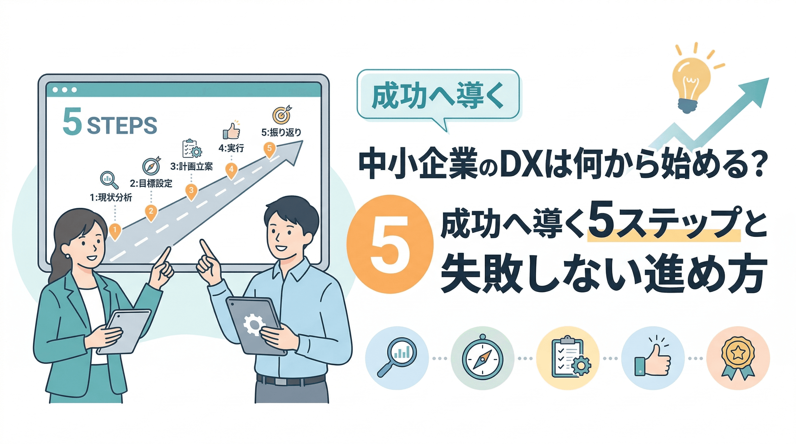 中小企業のDXは何から始める？成功へ導く5ステップと失敗しない進め方